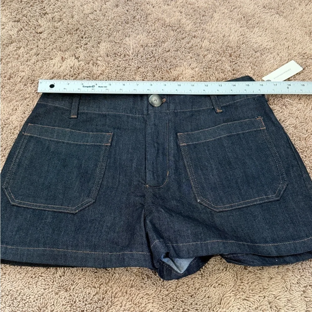 NWT new 31 Anthropologie Maeve Colette denim Jean shorts dark wash pockets - Picture 12 of 17